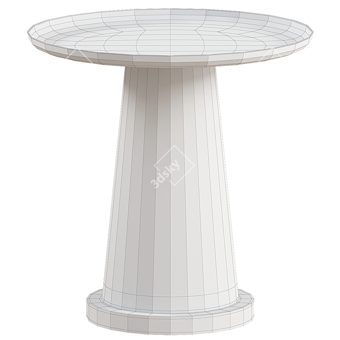 Hanzi Metal Side Table 3D model image 2