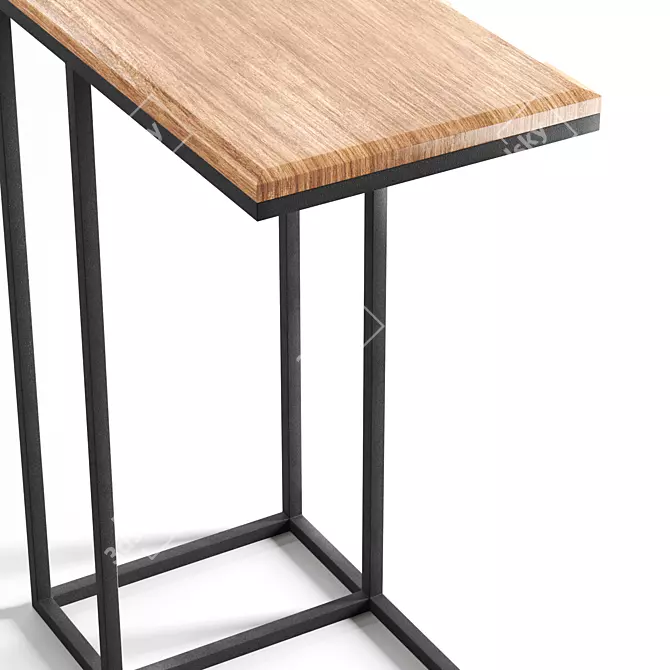 Agami Oak Side Table 3D model image 2