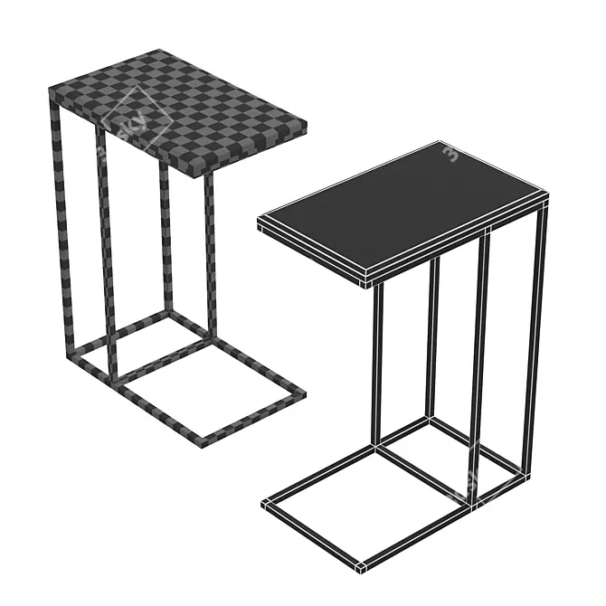 Agami Oak Side Table 3D model image 3