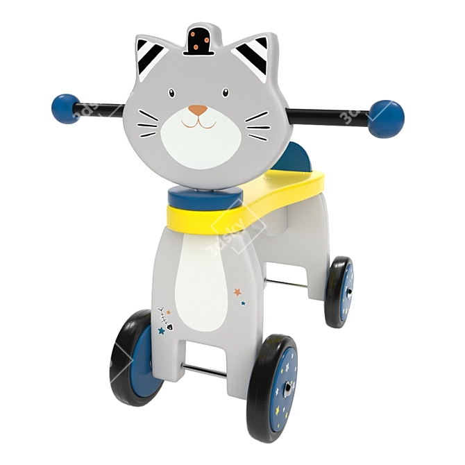 Purrfect Ride: Cat Ride-on Toy 3D model image 4