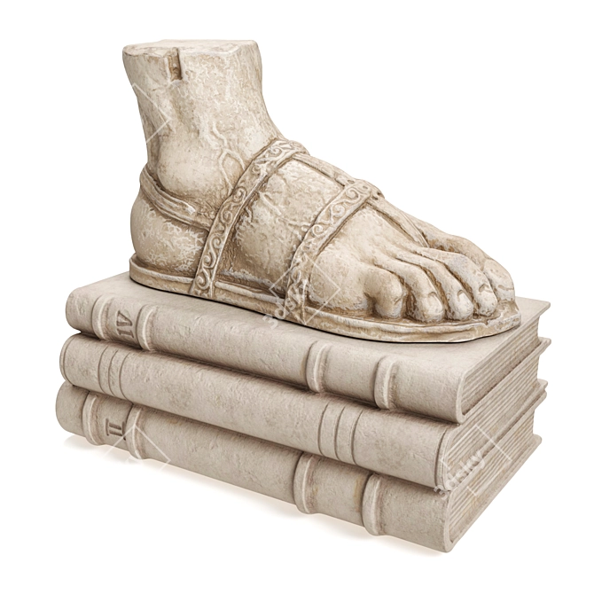 Ancient Roman Marble Foot Sculpture 3D model image 1