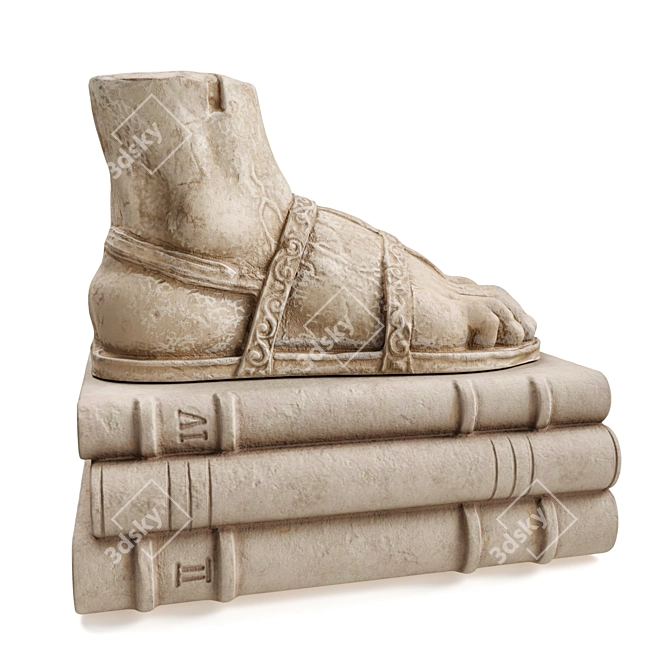 Ancient Roman Marble Foot Sculpture 3D model image 2