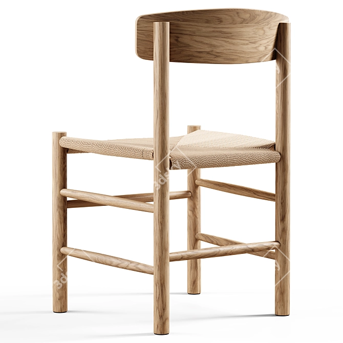 Fredericia J39 Mogensen Chair: Stylish and Functional 3D model image 2