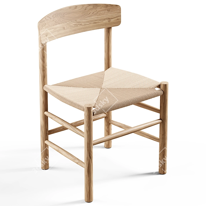 Fredericia J39 Mogensen Chair: Stylish and Functional 3D model image 3