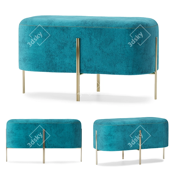 Contemporary Pouf with Stylish Design 3D model image 1