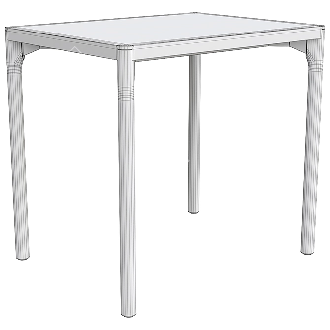 RÅVAROR Oak Dining Table 60x78 cm 3D model image 2