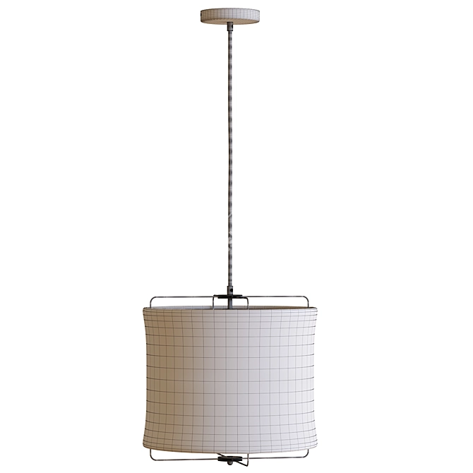 Clouds Linen Pendant Light 3D model image 4