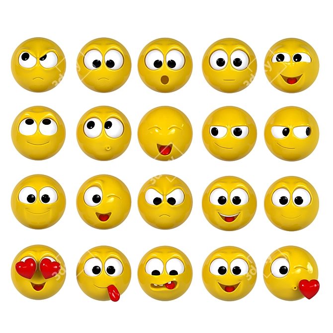 Realistic Emoji Pack | High Quality 3D Models 3D model image 5