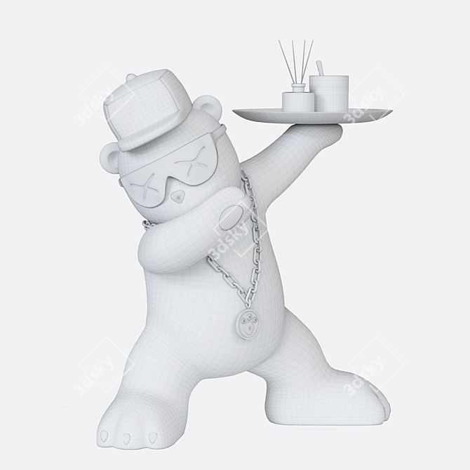 Forest Friends Bear Tray 3D model image 4