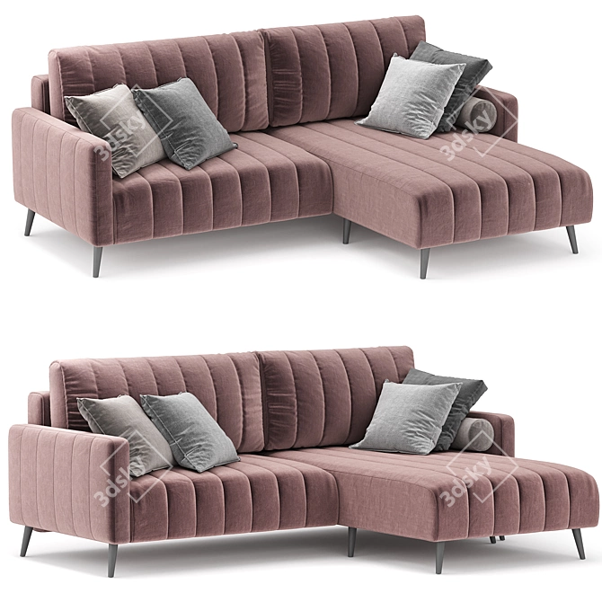 Elegant Corner Sofa: Markful 3D model image 2