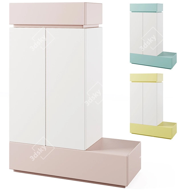  Sleek 2D Wardrobe by GAEAforms 3D model image 1