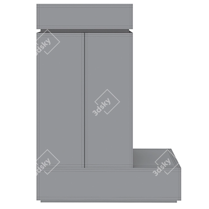  Sleek 2D Wardrobe by GAEAforms 3D model image 3