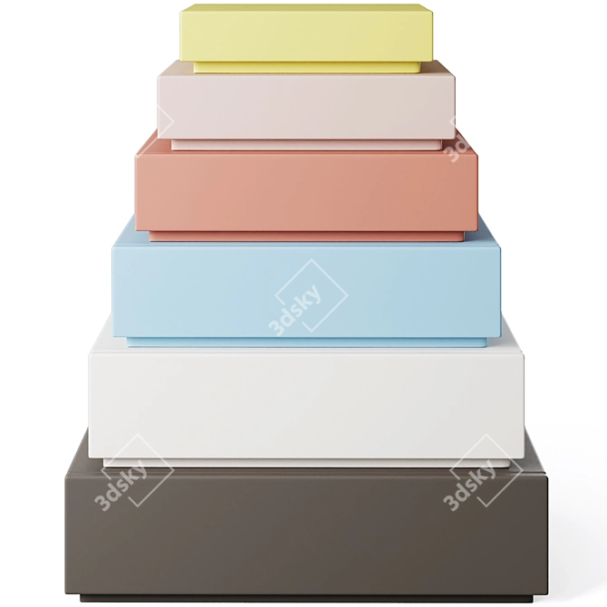 GAEAforms Pyramid Chest: Stylish Storage Solution 3D model image 3