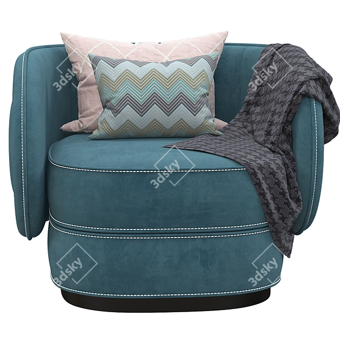 Dyor Smania Modern Armchair | 3ds Max & FBX Files 3D model image 2