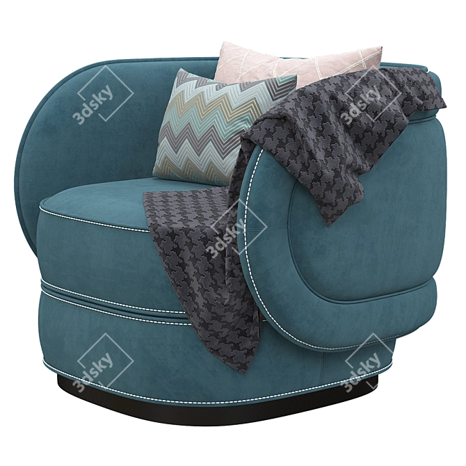 Dyor Smania Modern Armchair | 3ds Max & FBX Files 3D model image 3