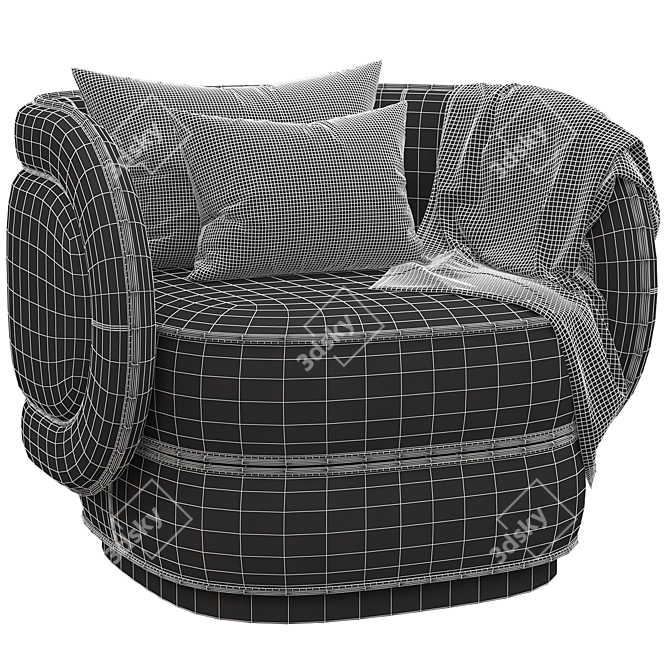 Dyor Smania Modern Armchair | 3ds Max & FBX Files 3D model image 5