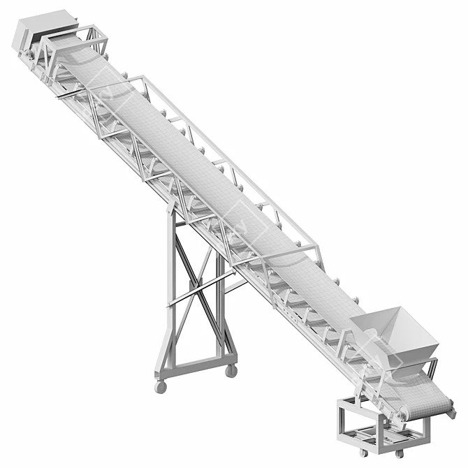 Concrete Batching Plant Vibrating Screen 3D model image 2