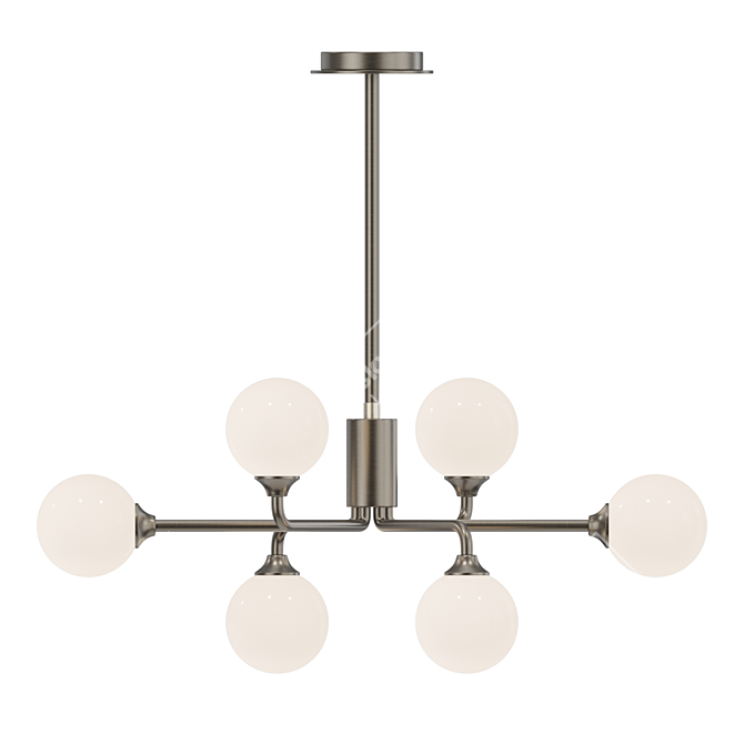 Contemporary Glass Pendant Lamp 3D model image 3