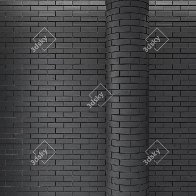 Seamless Brickwork Texture 3D model image 1