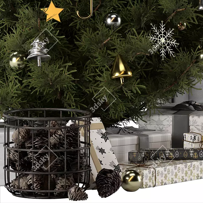Festive Christmas Decor Set 3D model image 2
