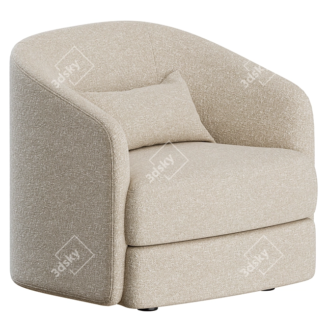 Modern Elegance: Covent Lounge Chair 3D model image 1