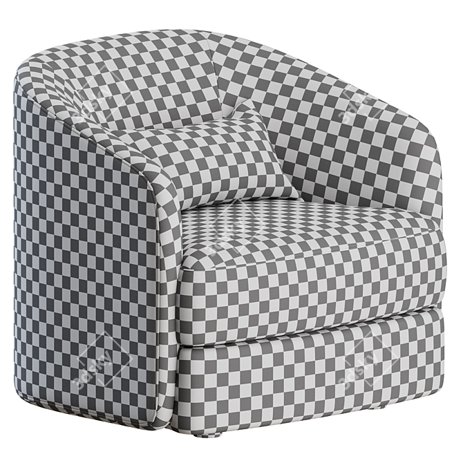 Modern Elegance: Covent Lounge Chair 3D model image 2