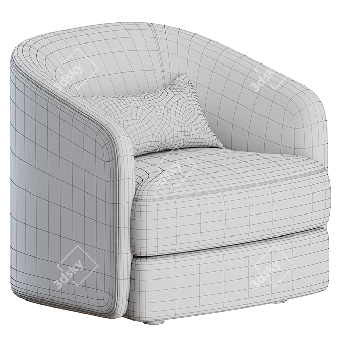 Modern Elegance: Covent Lounge Chair 3D model image 3