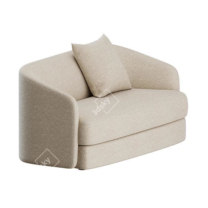 Covent 2 Seater Sofa: Contemporary Comfort by New Works 3D model image 4