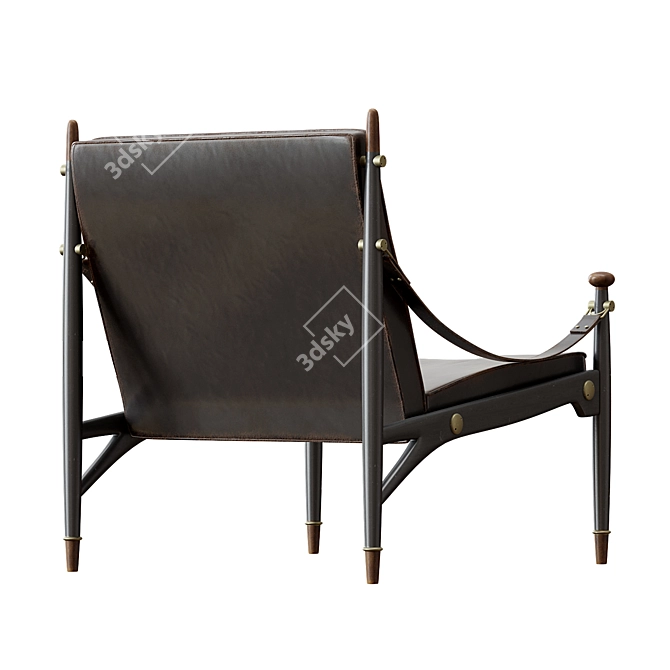 Title: Vintage Frank Kyle Lounge Chair 3D model image 3