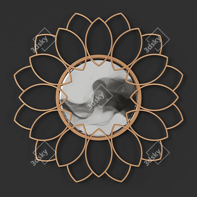 Reflective Sunflower Mirror Set 3D model image 10