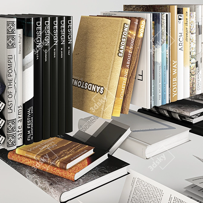 Versatile Book Organizer & Display Solution 3D model image 3