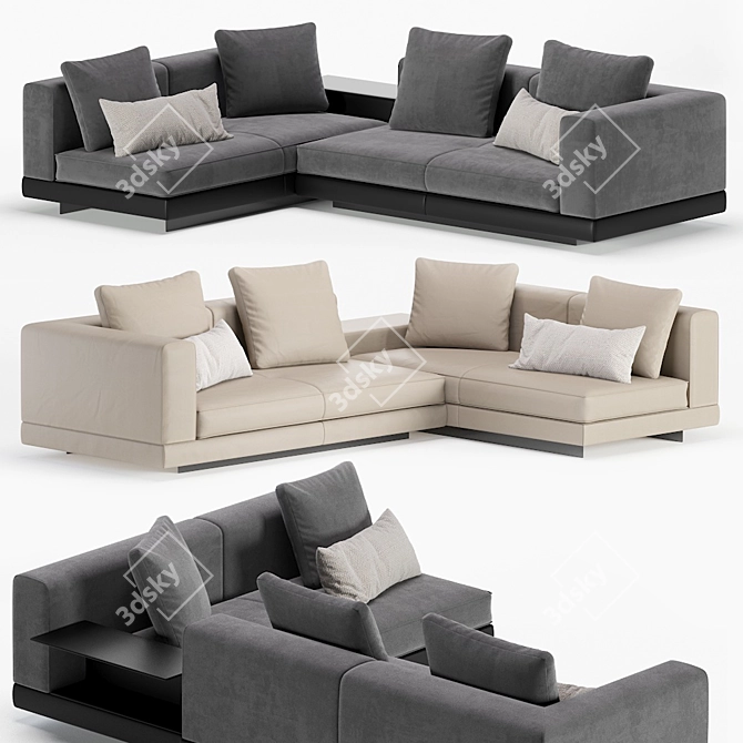 Luxury Minotti Connery Sofa: Timeless Elegance 3D model image 1