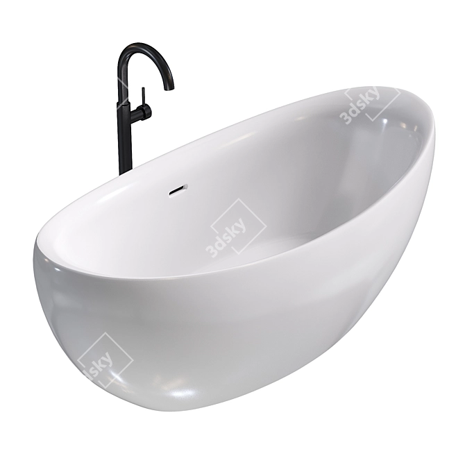 Luxury Freestanding Bathtub Abber 3D model image 5