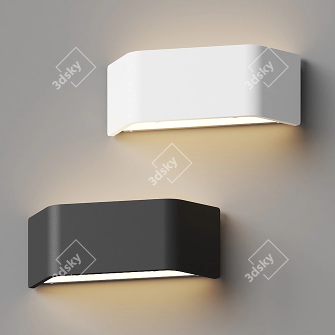 Asgard LED Wall Sconce: Sleek and Natural 3D model image 3