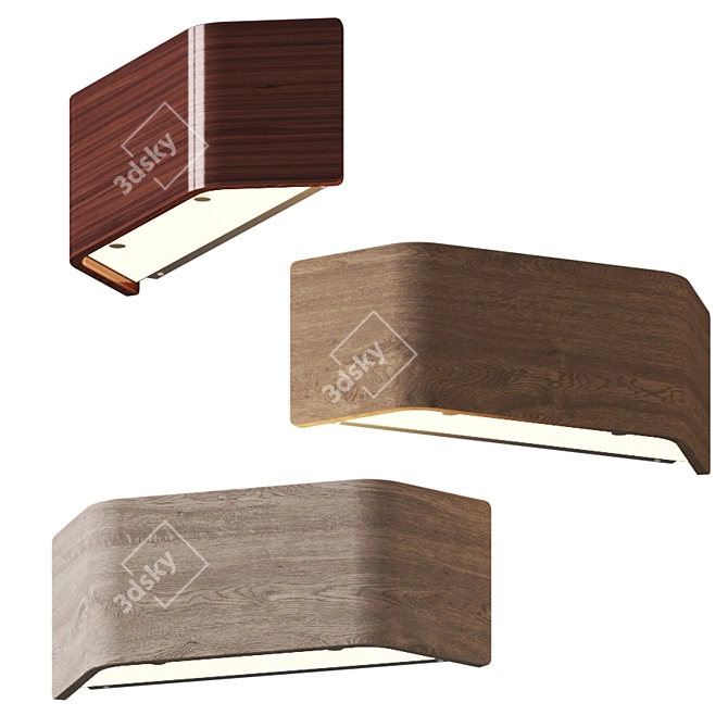 Asgard LED Wall Sconce: Sleek and Natural 3D model image 5