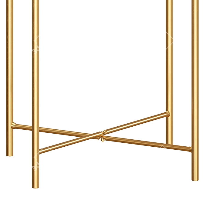 Modern Marble Wood Side Tables 3D model image 5
