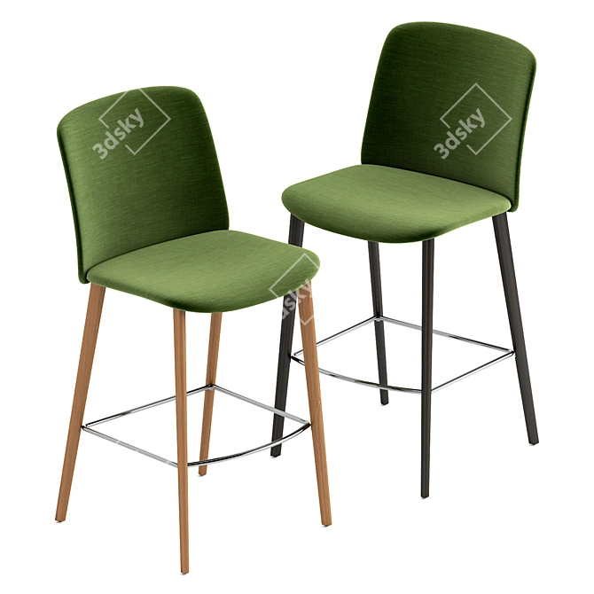 Mixu Barstool: Contemporary Elegance for Any Space 3D model image 3