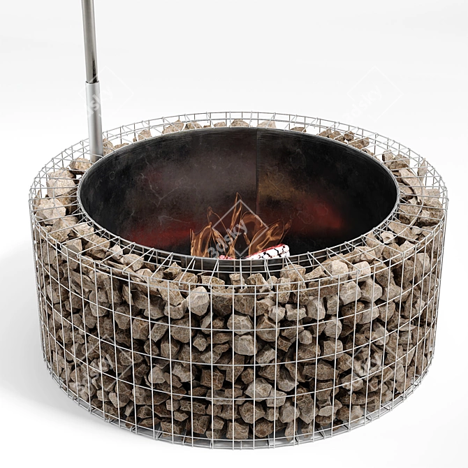BELLISSA Stone Grill: Perfect for Outdoor Grilling 3D model image 3