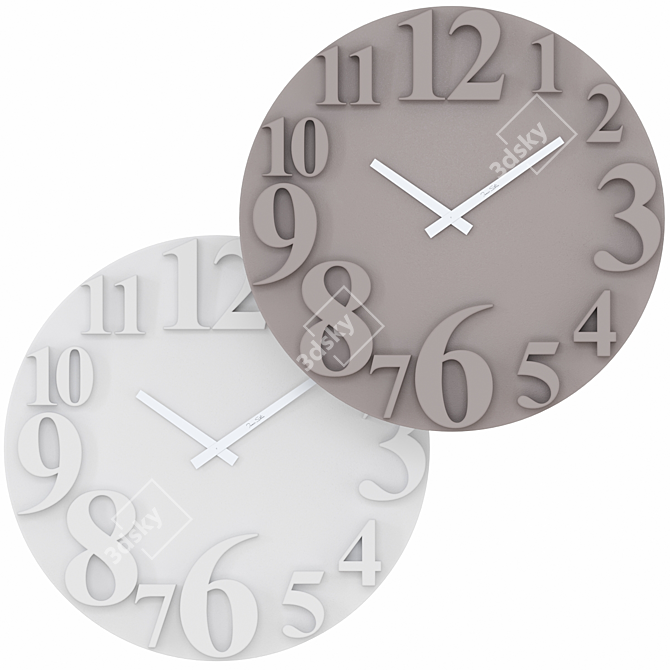 Tomas Stern 4022 Wall Clock: Elegant and Minimalistic 3D model image 1