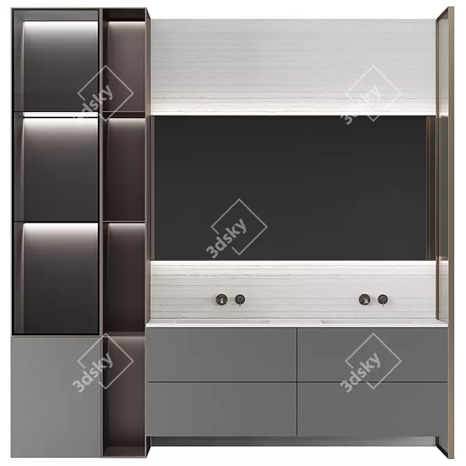 Modern Bathroom Console set 3D model image 1
