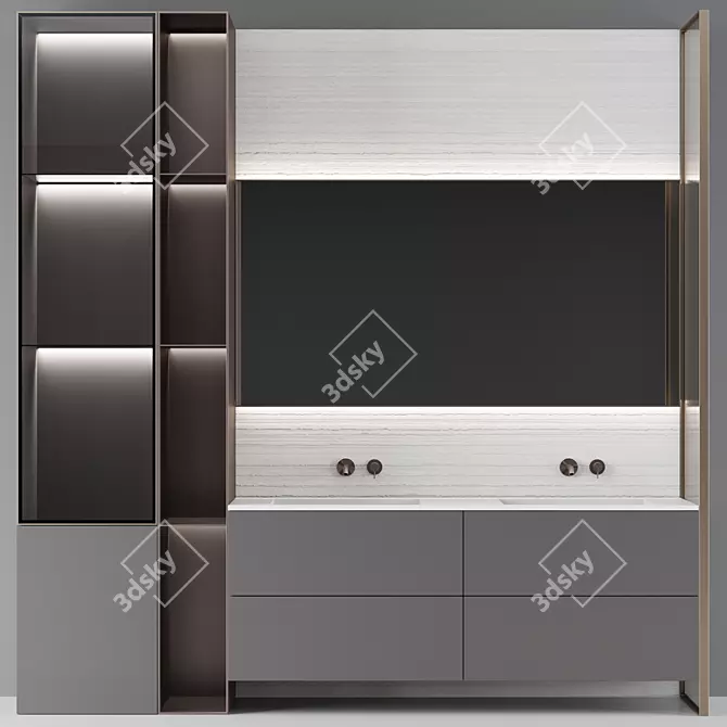 Modern Bathroom Console set 3D model image 2