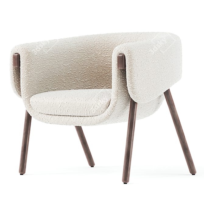 Elegant Monica Armchair by Bulo 3D model image 1