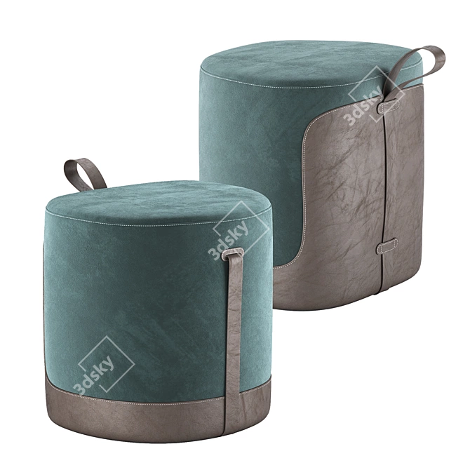 Sleek Modern Holger Stool 3D model image 3