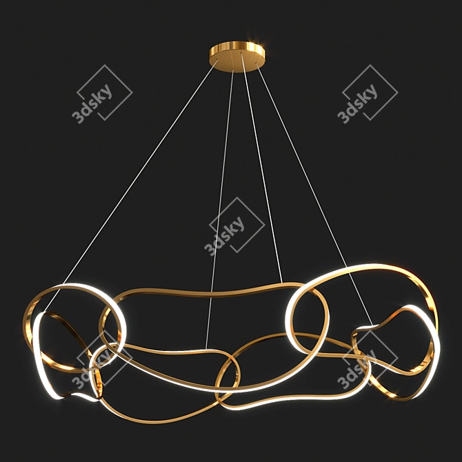 Glamourous Crystal Chandelier. 3D model image 1