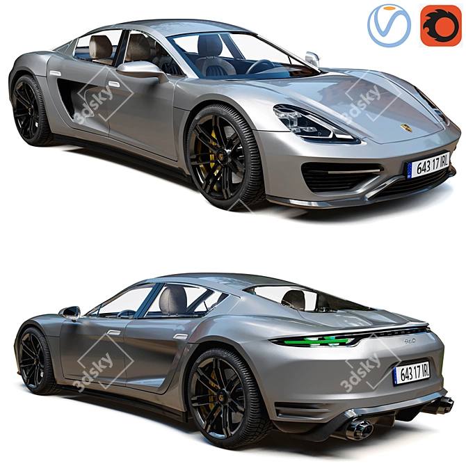 Luxury Porsche 960 Turismo: 2021 Power & Elegance 3D model image 7