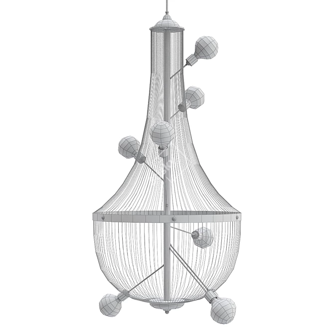 Elegant Crystal Pendant Lighting 3D model image 2