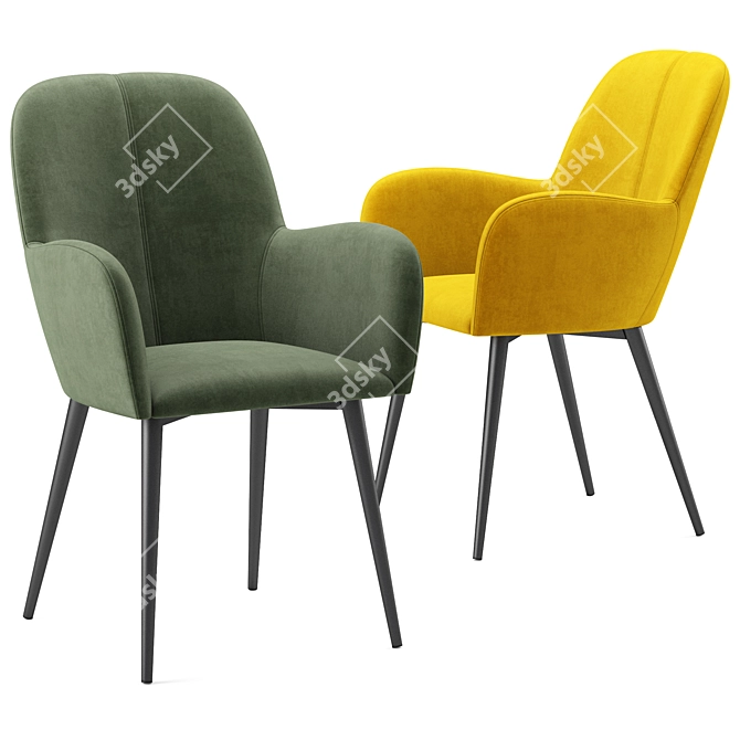 Modern Fallon Accent Chair - Queer Eye 3D model image 1
