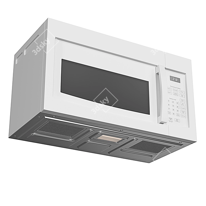 GE Range Microwave - Efficient and Stylish 3D model image 4