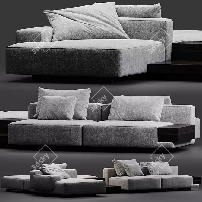 Modern Minimalist Molteni & c Marteen Sofa 3D model image 1