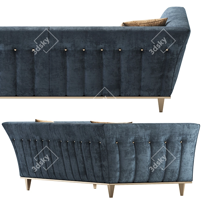 Elegant Diamante Sofa 3D model image 4